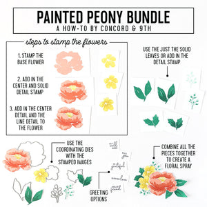 Concord & 9th - PAINTED PEONY - Dies Set