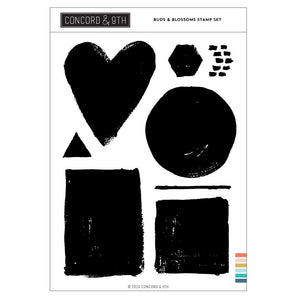 Concord & 9th - PAINTED SHAPES - Stamps Set