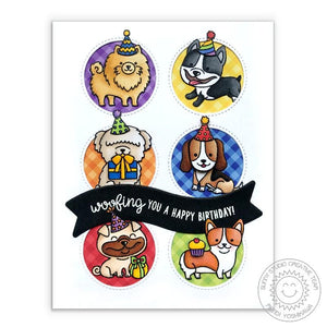 Sunny Studio - PARTY PUPS - Stamps Set