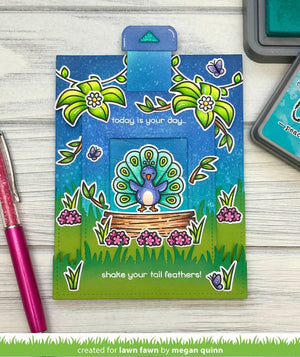 Lawn Fawn - Peacock Before n Afters - Stamp Set
