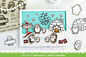 Lawn Fawn - PENGUIN PARTY - Stamps set