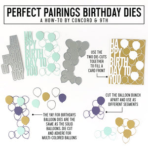 Concord & 9th - PERFECT PAIRINGS BIRTHDAY - Dies Set