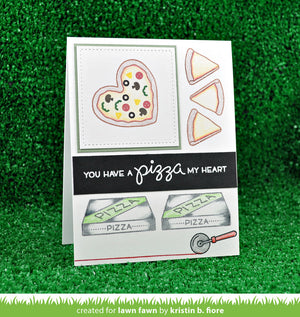 Lawn Fawn - Pizza My Heart - CLEAR STAMPS 36pc - Hallmark Scrapbook - 6