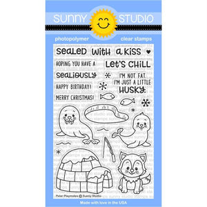 Sunny Studio - POLAR PLAYMATES - Stamps Set