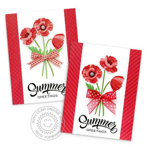 Sunny Studio - POPPY FIELDS - Stamps set