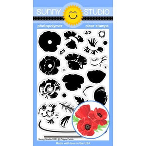 Sunny Studio - POPPY FIELDS - Stamps set