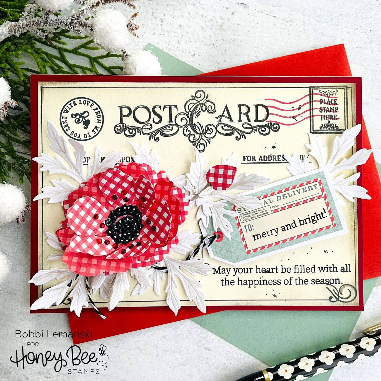 Honey Bee - Inside HOLIDAY Sentiments - Dies Set