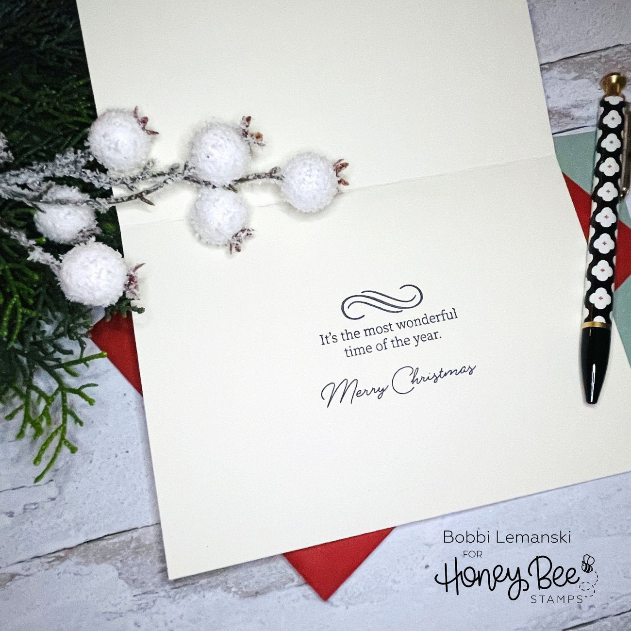 Honey Bee - Inside HOLIDAY Sentiments - Dies Set
