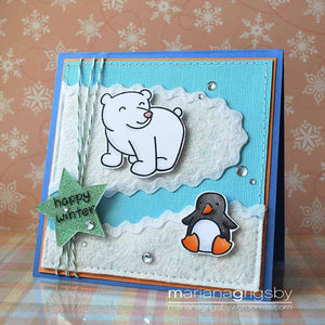 Lawn Fawn - CRITTERS IN THE SNOW - Clear Stamps 13 pc set - Hallmark Scrapbook - 2