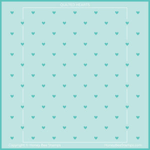 Honey Bee - QUILTED HEARTS and DOTS - 2 Piece STENCIL set