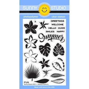 Sunny Studio - RADIANT PLUMERIA - Stamps Set