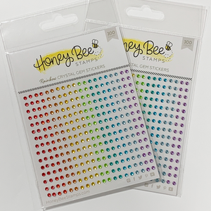 Honey Bee Stamps - RAINBOW Gem Stickers - 300 Count
