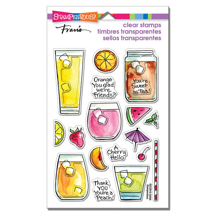 Stampendous - FRUITY DRINKS - Clear Stamps Set