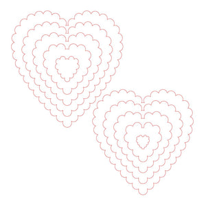 Honey Bee Stamps - SCALLOP HEARTS  - Die Set - 30% OFF!