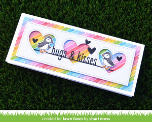 Lawn Fawn - HUGS AND KISSES Line Border - Lawn Cuts Die