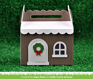 Lawn Fawn - Scallop Treat Box WINTER HOUSE ADD-ON - Lawn Cuts DIES