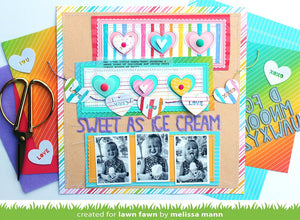 Lawn Fawn - SCALLOPED SLIMLINE WITH HEARTS: LANDSCAPE - Lawn Cuts DIES