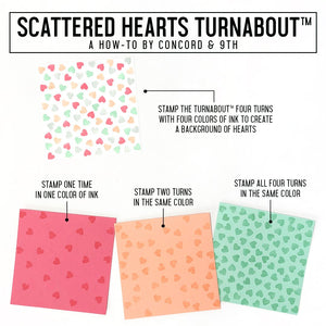 Concord & 9th - SCATTERED HEARTS Turnabout - Stamps