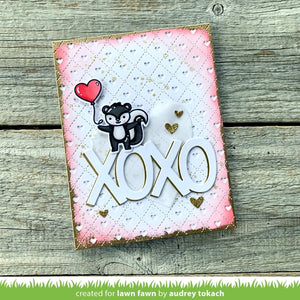 Lawn Fawn - QUILTED HEART Backdrop: PORTRAIT - Dies set