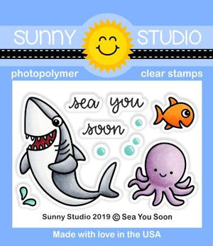 Sunny Studio - SEA YOU SOON - Stamps Set