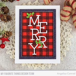 My Favorite Things - BUFFALO PLAID Background - Rubber Stamp