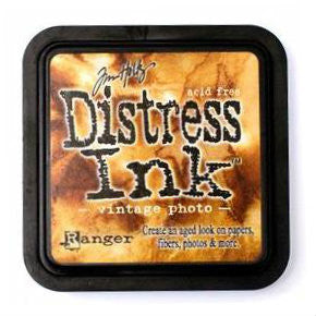 Tim Holtz Ranger Distress Ink Pad - Vintage Photo (Sepia) - Hallmark Scrapbook - 1