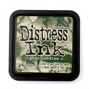 Tim Holtz Ranger Distress Ink Pad - Pine Needles - Hallmark Scrapbook - 1