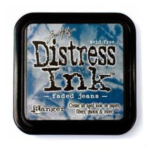 Tim Holtz Ranger Distress Ink Pad - Faded Jeans - Hallmark Scrapbook - 1