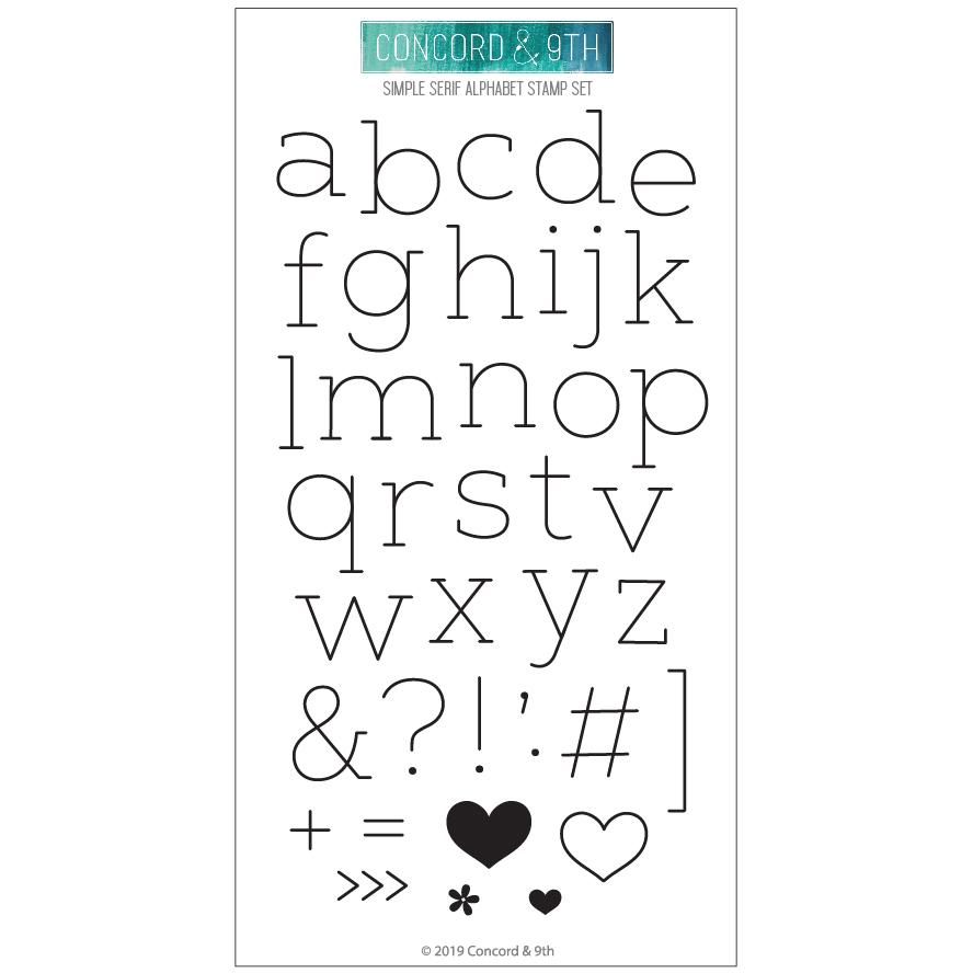 Alphabet & Punctuation Stamp Sets, Lowercase