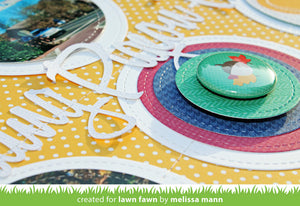 Lawn Fawn - Large Stitched CIRCLES Stackable - Lawn Cuts DIES 4pc - Hallmark Scrapbook - 3