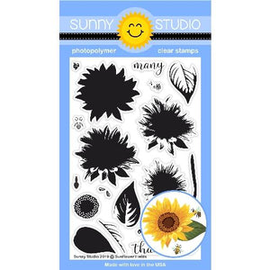 Sunny Studio - SUNFLOWER FIELDS - Stamp Set