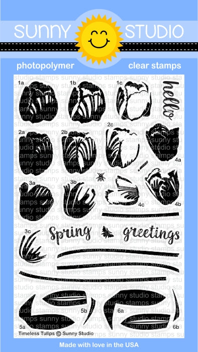 Sunny Studio - TIMELESS TULIPS - Clear Stamp Set