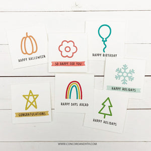 Concord & 9th - TINY TAGALONG - Sentiment Stamps Set