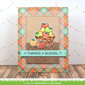 Lawn Fawn - THANKS A BUSHEL - Lawn Cuts Dies - Hallmark Scrapbook - 8