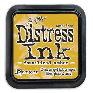 Tim Holtz Ranger Distress Ink Pad - FOSSILIZED AMBER -  April 2015 - Hallmark Scrapbook - 1