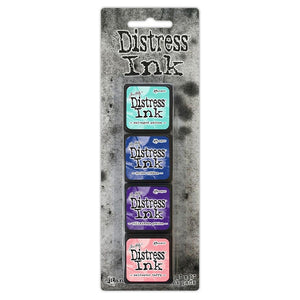 Tim Holtz Ranger Distress Ink Pad - Mini Kits - KIT #17 (Salvaged Patina, Prize Ribbon, Villainous Potion, Saltwater Taffy)
