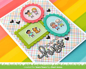 Lawn Fawn - LONG DISTANCE HUGS - Stamps Set