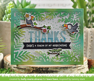 Lawn Fawn - TROPICAL LEAVES BACKDROP - Die Set