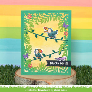 Lawn Fawn - TROPICAL LEAVES BACKDROP - Die Set