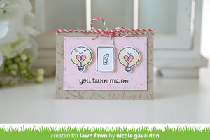 Lawn Fawn - TURN ME ON - Clear STAMPS 7pc - Hallmark Scrapbook - 5