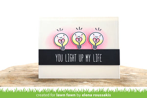 Lawn Fawn - TURN ME ON - Clear STAMPS 7pc - Hallmark Scrapbook - 3