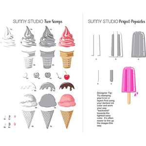 Sunny Studio - PERFECT POPSICLES - Stamps Set