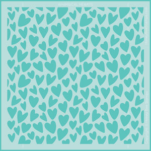 Honey Bee - WHIMSICAL HEARTS Background - Stencil