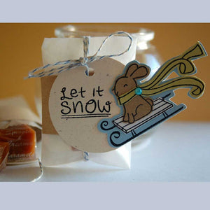 Lawn Fawn - WINTER BUNNY - Clear STAMPS - Hallmark Scrapbook - 4