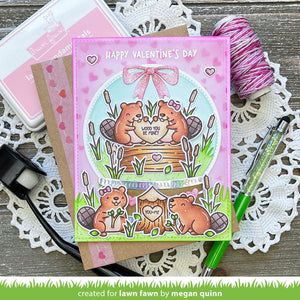 Lawn Fawn - WOOD YOU BE MINE? - Stamps set - Beavers