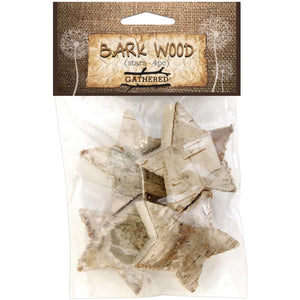 Bark Wood - STAR Shaped - 2" diameter - great for Take a Bough Tree bases!