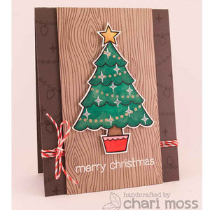 Lawn Fawn - WOODGRAIN BACKDROPS - Clear Stamps 10 pc set - Hallmark Scrapbook - 3