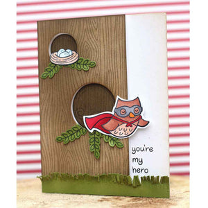 Lawn Fawn - WOODGRAIN BACKDROPS - Clear Stamps 10 pc set - Hallmark Scrapbook - 2