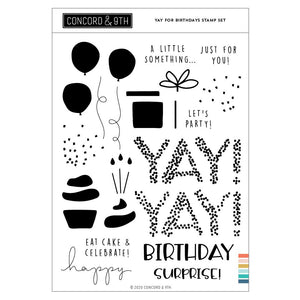 Concord & 9th - YAY FOR BIRTHDAYS - Stamps Set