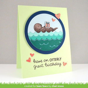 Lawn Fawn - YEAR FIVE (otter) - Clear STAMPS 3pc - Hallmark Scrapbook - 2